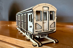 Subway Train Car Laser Cut File, SVG DXF Metro Template Product Image 2