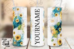 Turquoise Teal Stone Wood Background Add Your Name Tumbler Product Image 2