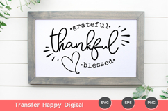 Grateful, Thankful, Blessed SVG Product Image 1