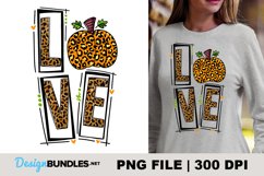 Love pumpkin animal print sublimation png Product Image 1