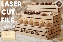 Tiered Sweet stand / display stand - laser cut file, CN Product Image 1