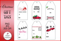 Christmas Gift Tags, Printable Gift Tag Template Product Image 1