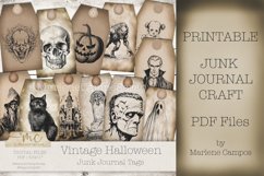 Vintage Halloween Junk Journal Tags and Paper Product Image 1