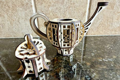 Teapot Fairy House - Laser Cut File, SVG DIY Design Product Image 2