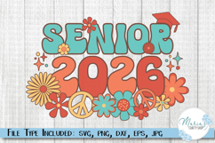 Class of 2026 SVG, Retro floral senior svg, graduation svg Product Image 1