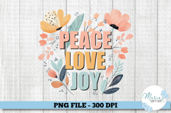 Peace, Love, Joy PNG file, Inspirational Christian clip art Product Image 1