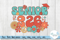 Class of 2026 SVG, Retro floral senior svg, graduation svg Product Image 1