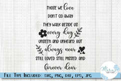 Those We Love Don&#039;t Go Away SVG file, Memorial Quote png Product Image 1