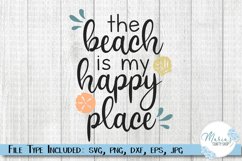 The Beach is my Happy Place SVG, Beach SVG, Sign SVG Product Image 1