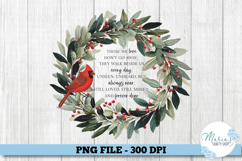 Those We Love Don’t Go Away Cardinal Memorial Quote PNG Product Image 1