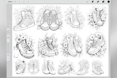 80 Procreate Floral Sneakers Stamp Brushes Product Image 2