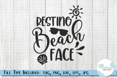 Resting beach fave SVG, Funny summer beach SVG file Product Image 1
