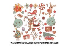 Christmas Tumbler Wrap, Retro Santa Christmas Sublimation Product Image 2