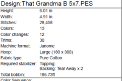 Grandma B - That Grandma - Machine Embroidery Design Product Image 3