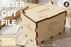 Recipe box - laser cut file, Recipe cards holder Product Image 1