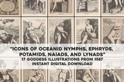 17 Ocean Nymphs Goddess Icons 16th Century Artworks Bundle Product Image 1