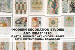 15 Art Nouveau Decorative Ornament Images Bundle Set 2 Product Image 1