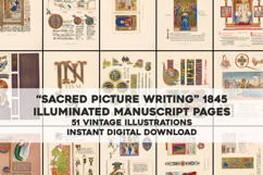 50 Vintage Illuminated Sacred Relgious Manuscript Pages Product Image 1