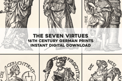 7 Icons of Virtues - German 16th Century Illustrations Product Image 1