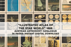 36 Pages from a 19th Century Austrian Astronomy Catalogue Product Image 1