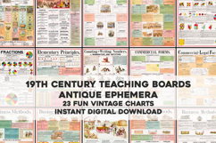 Antique Teaching Boards Ephemera Images Bundle Product Image 1