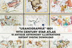 15 Astronomy Illustrations from 19th Century Astrology Maps Product Image 1