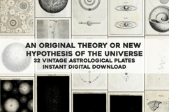 18th Cent Astrology Book Pages 32 Vintage Science Images Product Image 1