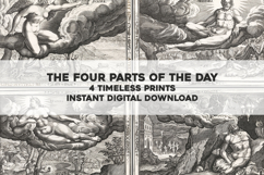 4 Vintage 17th Century Celestial Illustrations Image Bundle Product Image 1