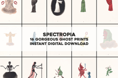 16 Spectral Figures Ghost Spirit Prints from 1864 Product Image 1