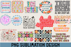 Tech Support PNG Sublimation Bundle - 15 Designs Product Image 1