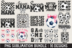 Retro Soccer Mom PNG Sublimation - 16 Designs Product Image 1