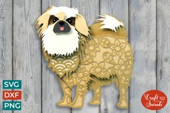Tibetan Spaniel SVG | Layered Tibetan Spaniel Cutting File Product Image 1