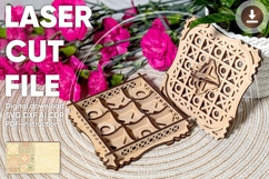 Tic Tac Toe - Laser Cut File, SVG Box with Game field Product Image 1
