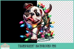 Funny Christmas American Bulldog | Christmas Clipart Product Image 2