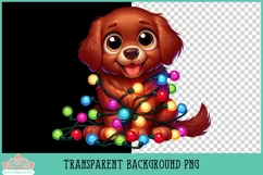 Funny Christmas Golden Retriever | Christmas Clipart Product Image 2