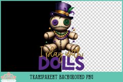 Mardi Gras Voodoo Doll Sublimation Design Product Image 2