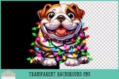 Funny Christmas English Bulldog | Christmas Clipart Product Image 2