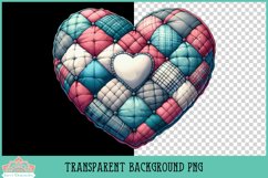 Quilted Heart Pillow | Valentine Sublimation Product Image 2