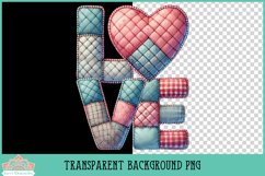 Quilted Love Heart Pillow | Valentine Sublimation Product Image 3