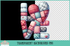 Quilted Love Heart Pillow | Valentine Sublimation Product Image 3