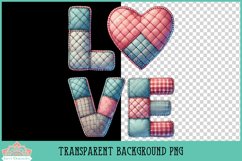 Quilted Love Heart Pillow | Valentine Sublimation Product Image 2