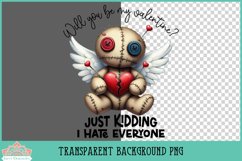 Anti Valentine Voodoo Doll | Sublimation or Print Clipart Product Image 2