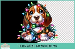 Funny Christmas Basset Hound | Christmas Clipart Product Image 2