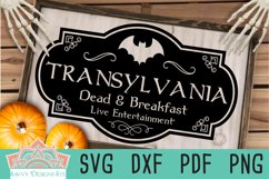 Transylvania Dead &amp; Breakfast Sign Cut File