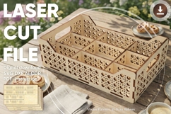 Tray with pattern - laser cut files, Glowforge pattern Product Image 1