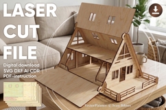 Forest dollhouse - laser cutting file, CNC plan Product Image 1
