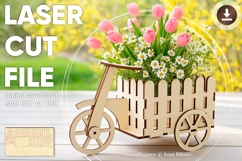 Tricycle stand- laser cut file 3d puzzle, Wooden Box Product Image 1