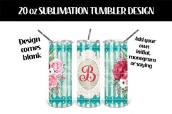 20oz Sublimation Tumbler Design | Monogram Tumlber Design Product Image 1