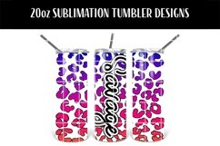 20oz Sublimation Tumbler Design | Savage Leopard Tumbler Product Image 1