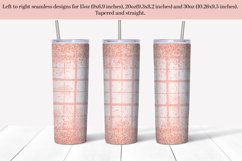 blush and rose gold tumbler bundle - glitter floral tumbler Product Image 6